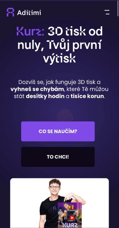 Prodejní stránka — před