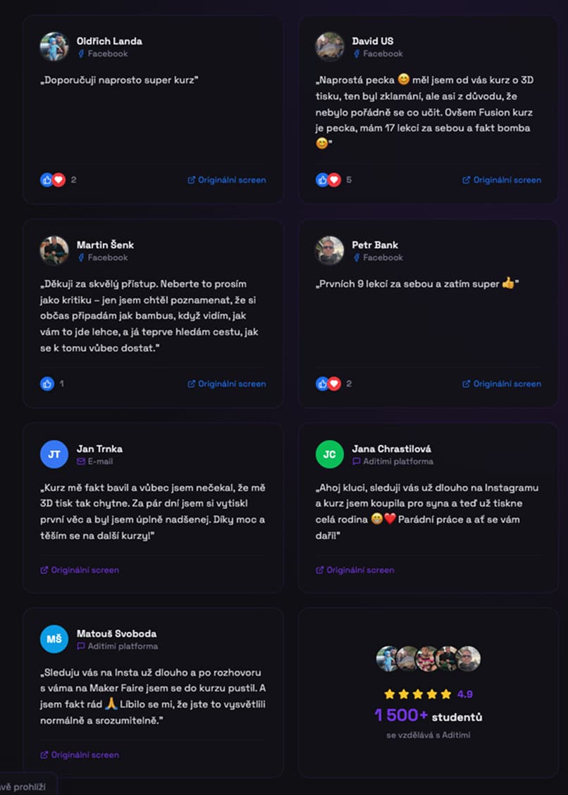 Recenze — uhlazený design