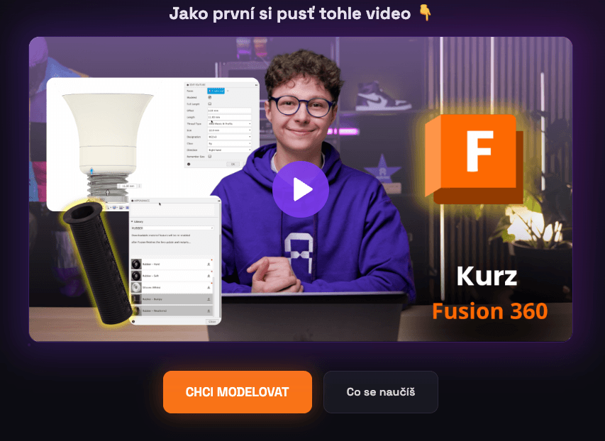 Josef natáčí video pro prodejní stránku